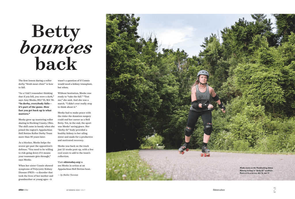 Screen shot of story above as it appears in print magazine.